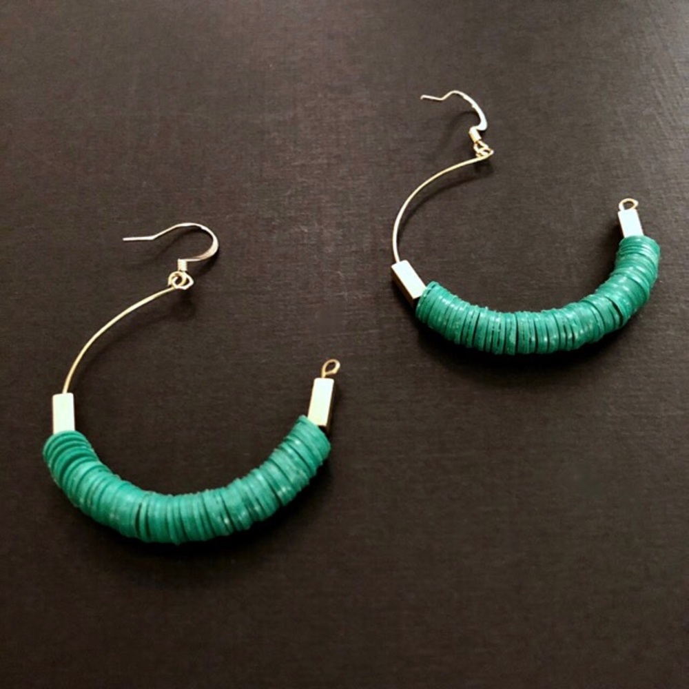 African Vulcanite Brass Crescent w/ Gold Hook